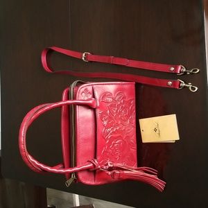 Patricia Nash Paris Small Satchel - Red